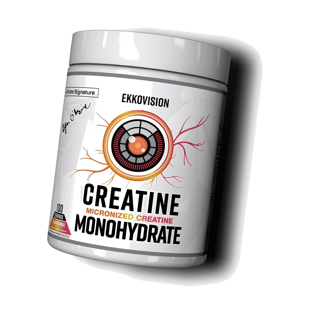 Ekkovision Creatine Monohydrate Powder, Island Surge, 100 Servings