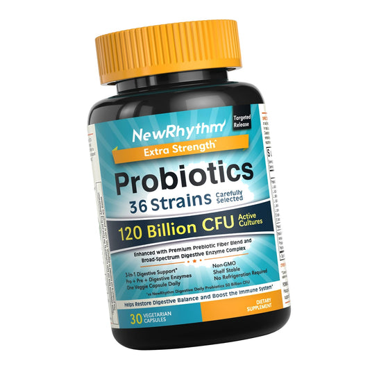 Probiotics 120 Billion CFU 36 Strains 3-in-1 with Prebiotics & Enzymes 30ct