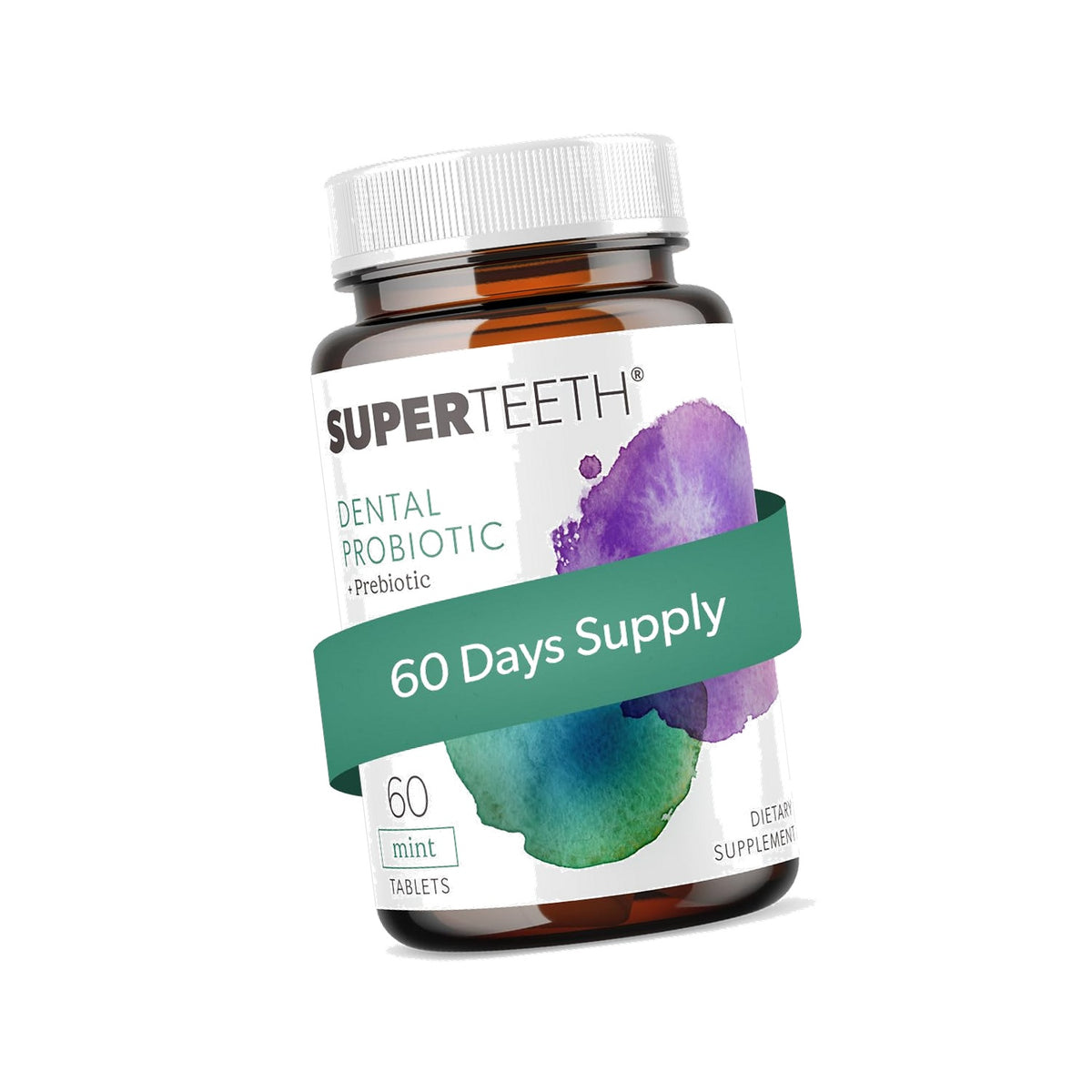 SUPER TEETH Oral Probiotics for Bad Breath & Cavities - Mint Flavored