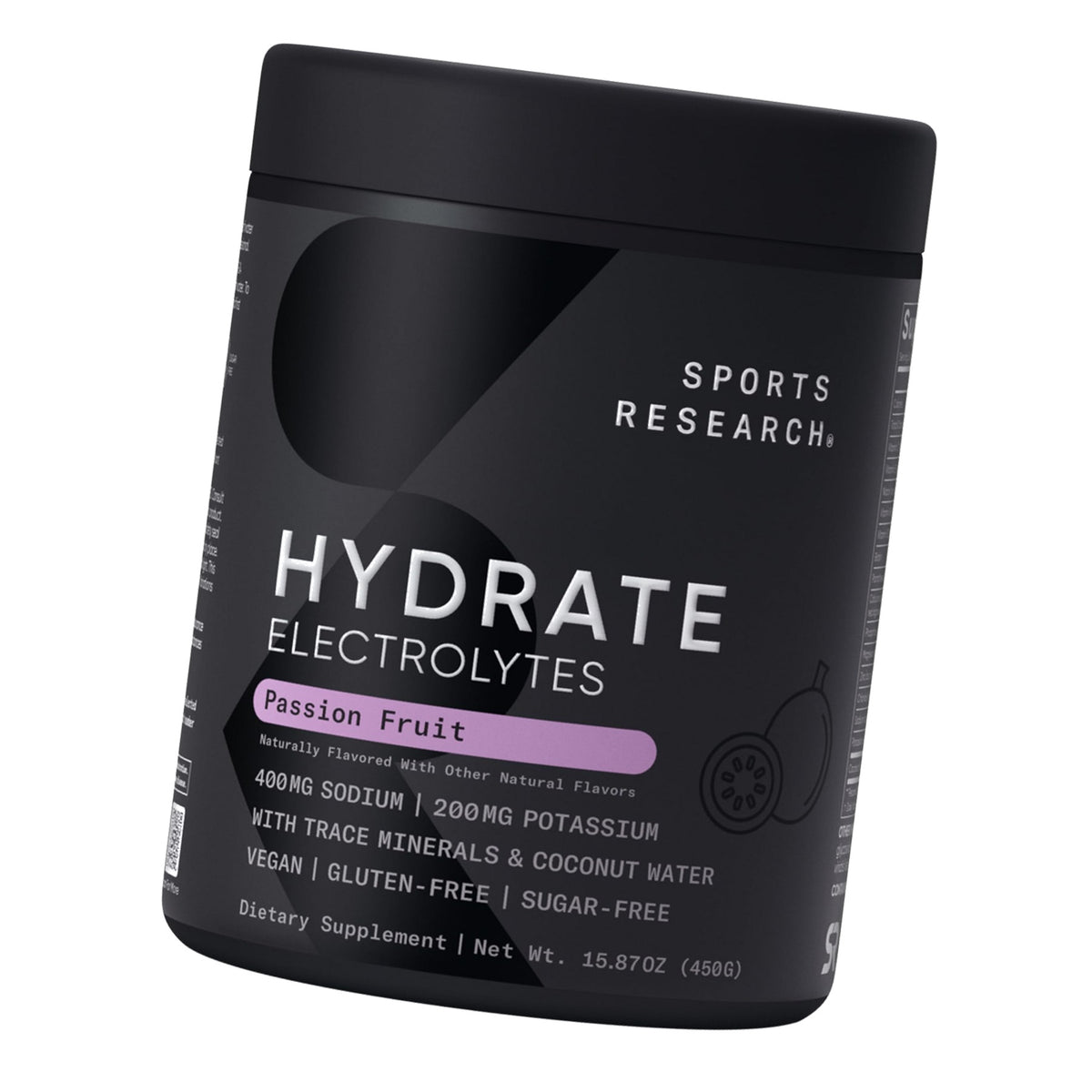 Sports Research® Hydrate Electrolytes Passion Fruit, 90 Servings