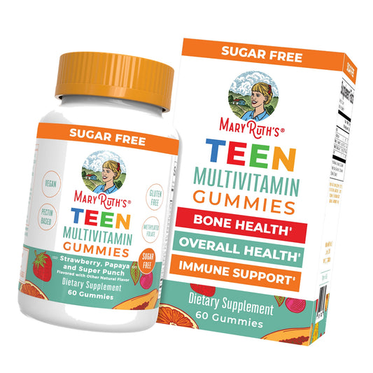 MaryRuth's Teen Multivitamin Gummies, Vegan, Sugar Free, Non-GMO, 60 Count