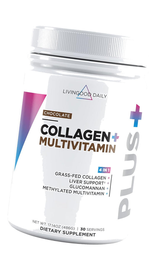Livingood Daily Hydrolyzed Collagen Peptides Powder, Chocolate, 30 Servings