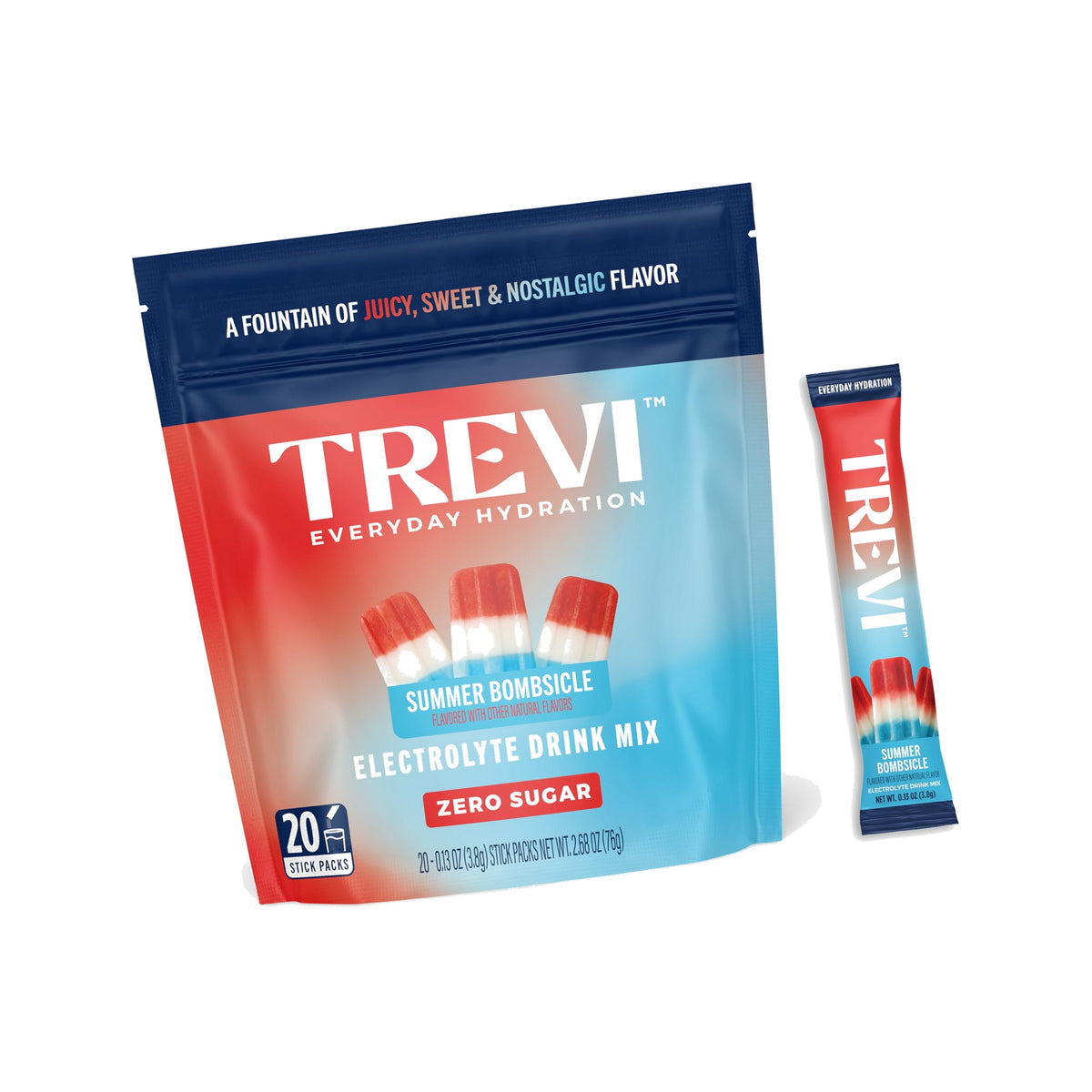 TREVI Electrolytes Powder Packets, Sugar Free Hydration, Summer Bombsicle