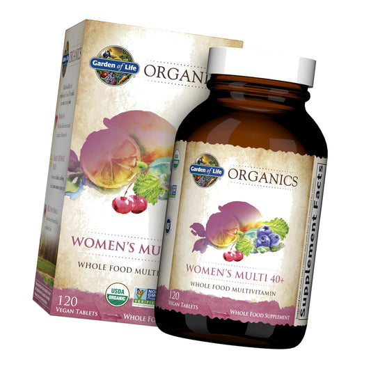 Garden of Life Organics Women 40+ Multivitamin, Vegan, 120 Tablets