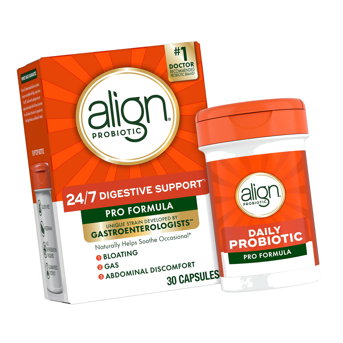 Align Probiotic, Pro Formula, Probiotics for Women and Men, Probiotics for Digestive Health, Men and Womens Probiotic Capsules Help Relieve Occasional Bloating & Gas*, 30 Capsules