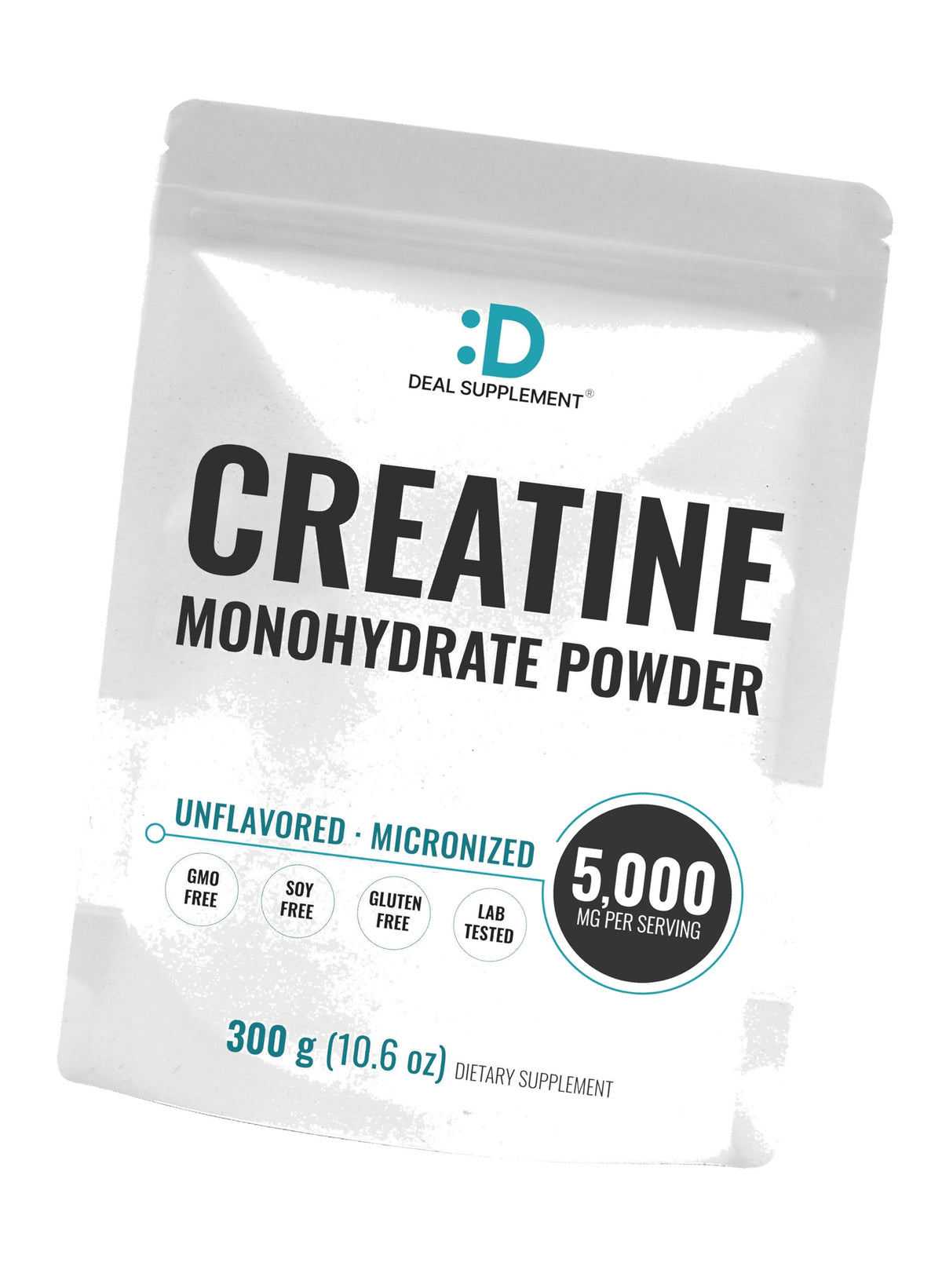 Micronized Creatine Monohydrate, 60 Servings, 5g Per Serving (300g/0.7lb)