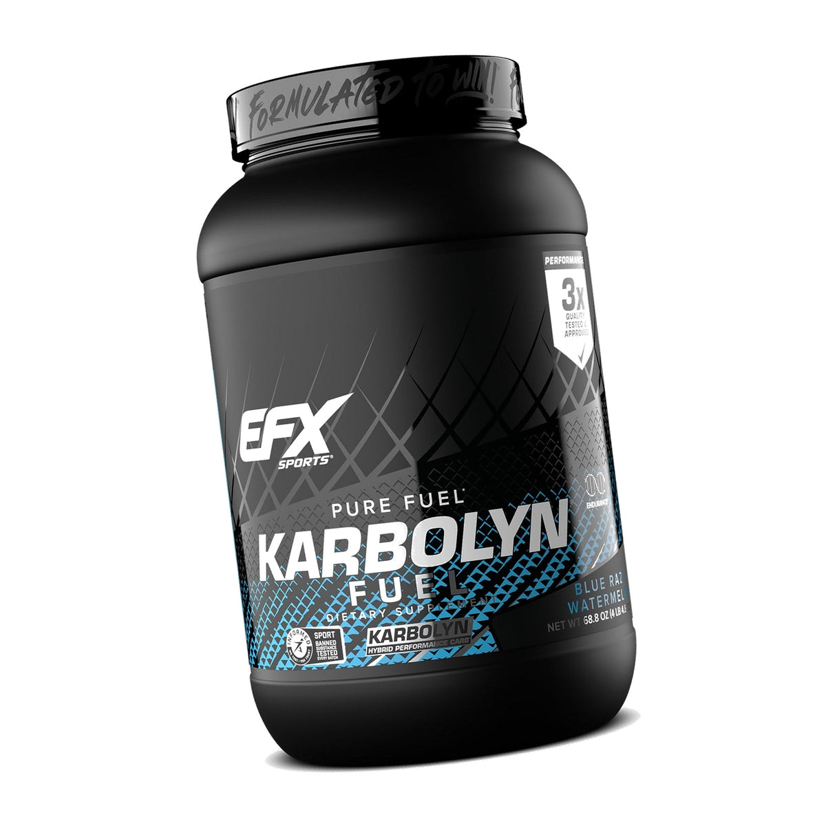 EFX Sports Karbolyn Fuel | Fast-Absorbing Carbohydrate Powder | Carb Load, Sustained Energy, Quick Recovery | Stimulant Free | 36 Servings (Blue Razz Watermelon)