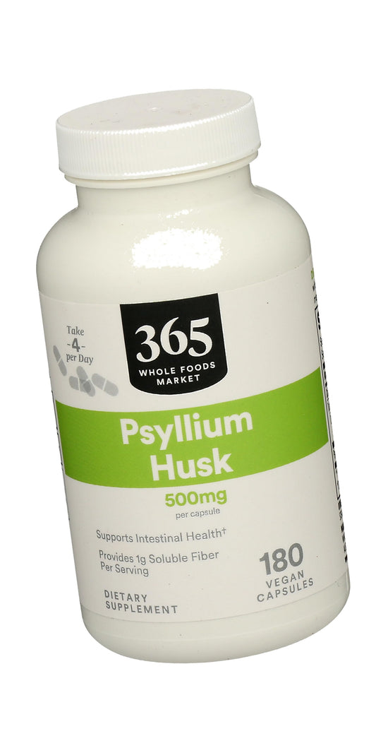 365 By Whole Foods Market, Psyllium Husk, 500 Mg, California Only, 180 Count