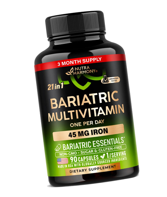 Bariatric Multivitamin with Iron 45mg - 21in1 Bariatric Complex - 90 Caps