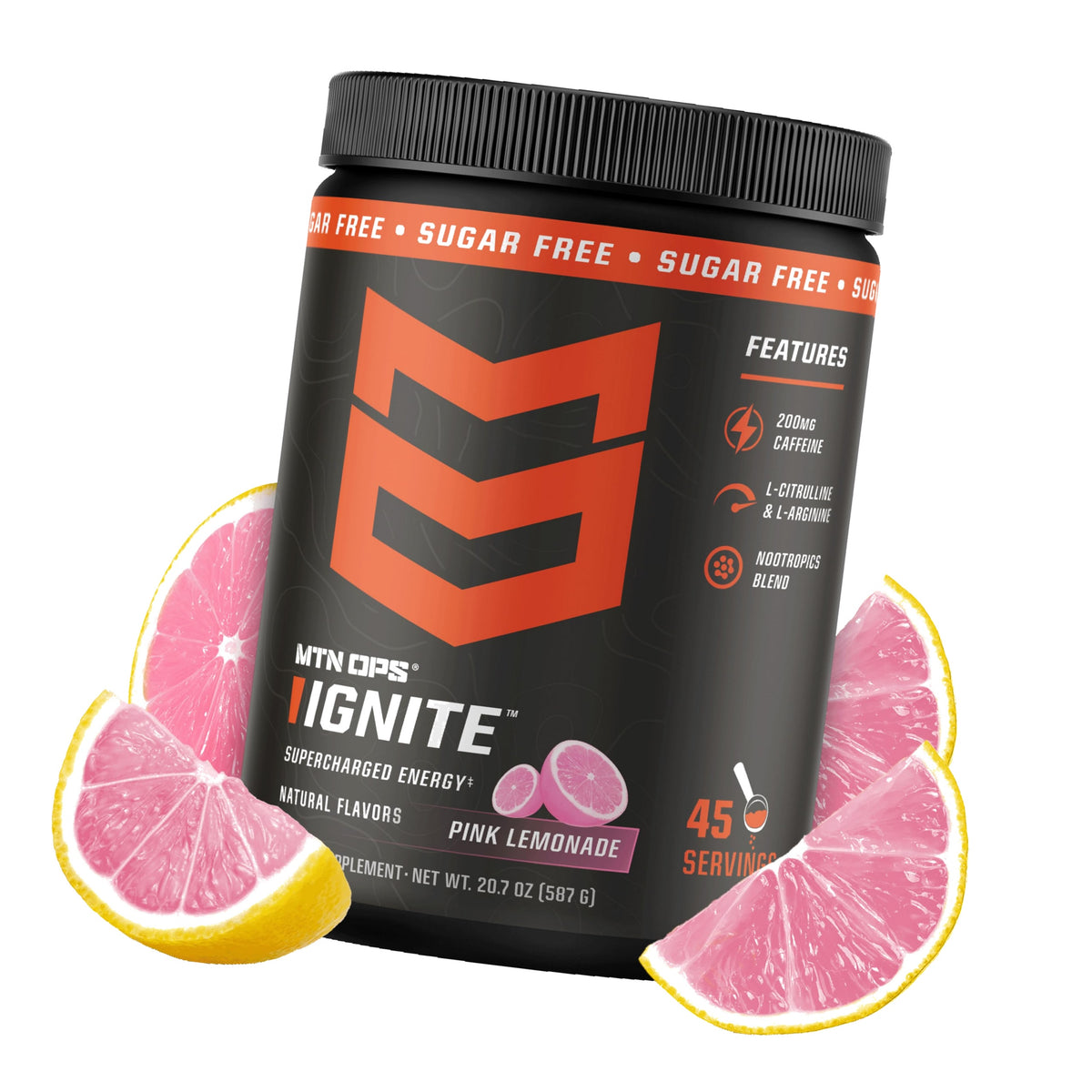 MTN OPS Ignite Energy Powder, Zero Sugar, Pink Lemonade