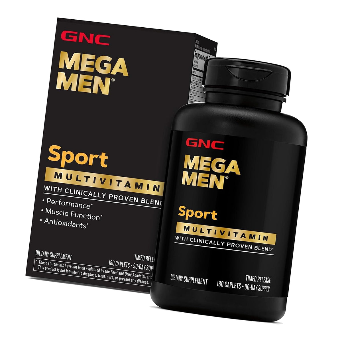 GNC Mega Men Sport Multivitamin for Men, Performance Support, 180 Count