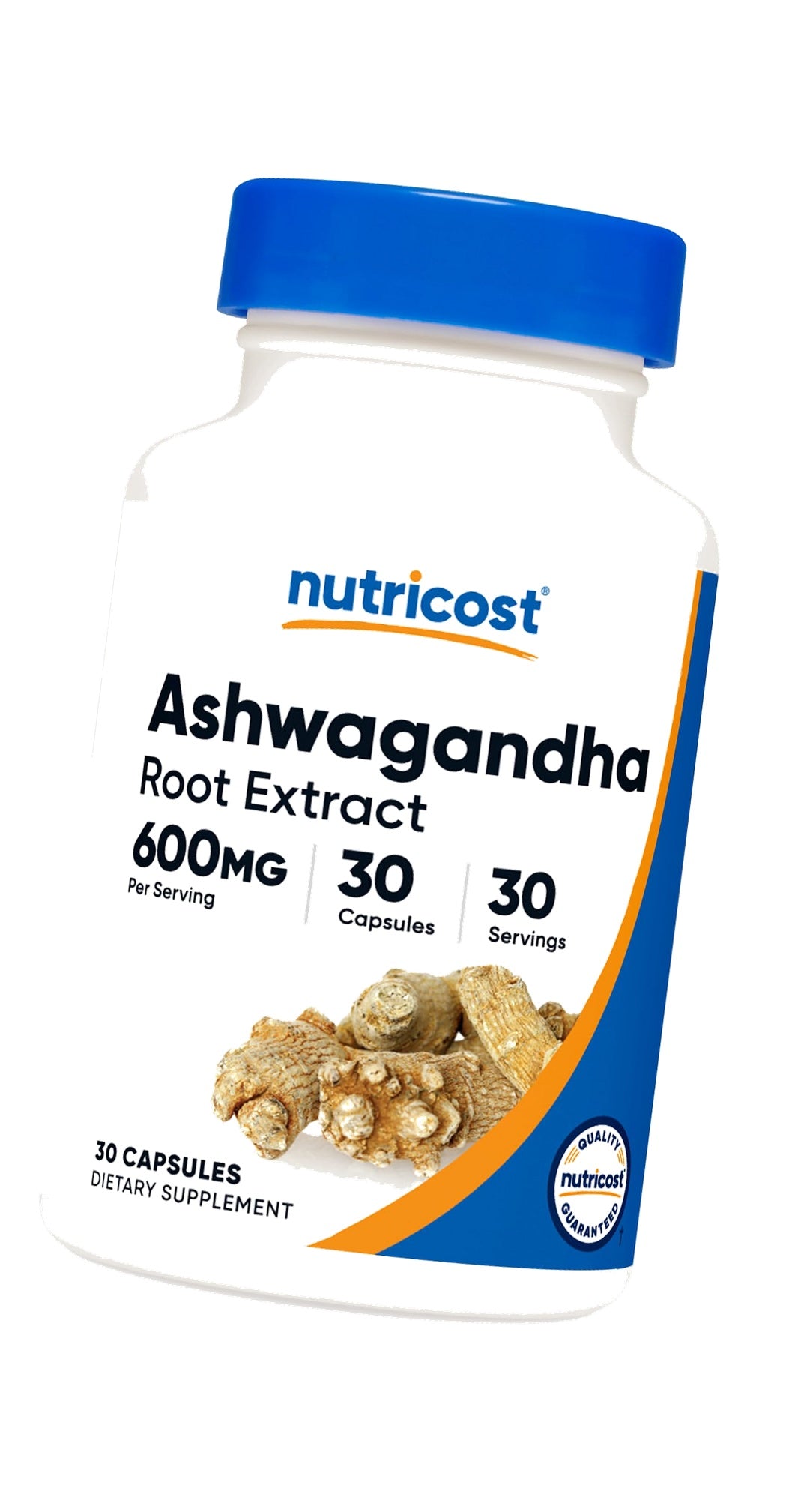 Nutricost Ashwagandha Root Extract Herbal Supplement 600mg, 30 Capsules - Vegetarian, GMO-Free, Gluten Free