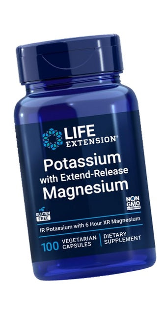 Life Extension 99mg Potassium with Extend-Release Magnesium 250mg, 100 Veg Caps - Gluten-Free – Non-GMO – Vegetarian Supplement for Men and Women - Dual-Action Mineral Formula