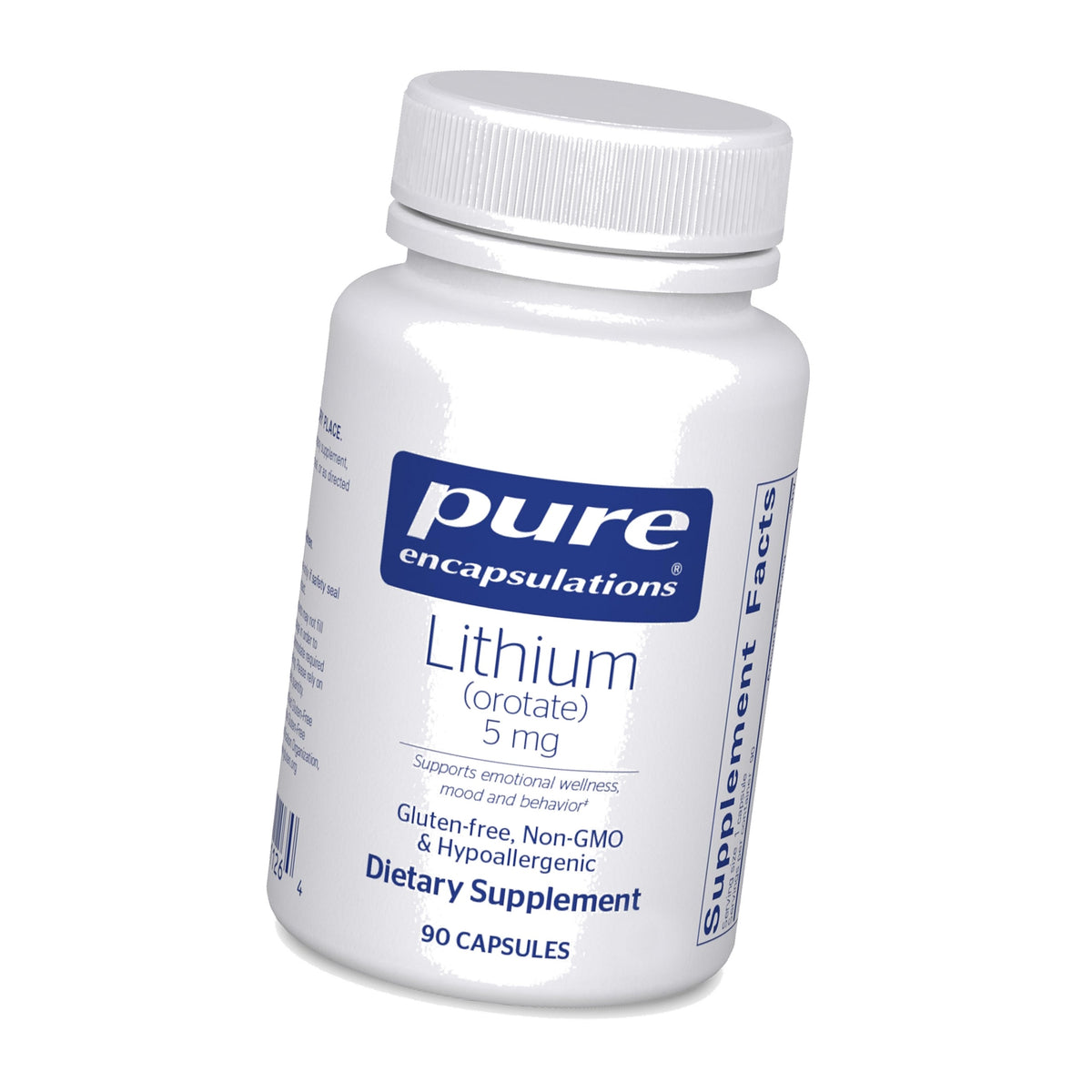 Pure Encapsulations Lithium Orotate 5 mg, 90 Capsules