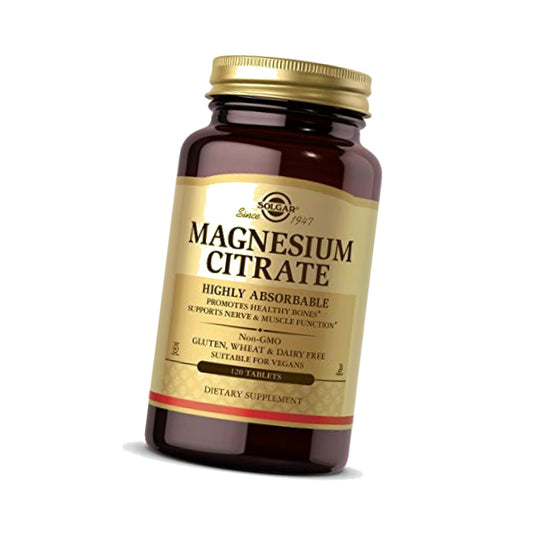 Solgar Magnesium Citrate, 120 Tablets - Promotes Calm, Non-GMO, Gluten Free