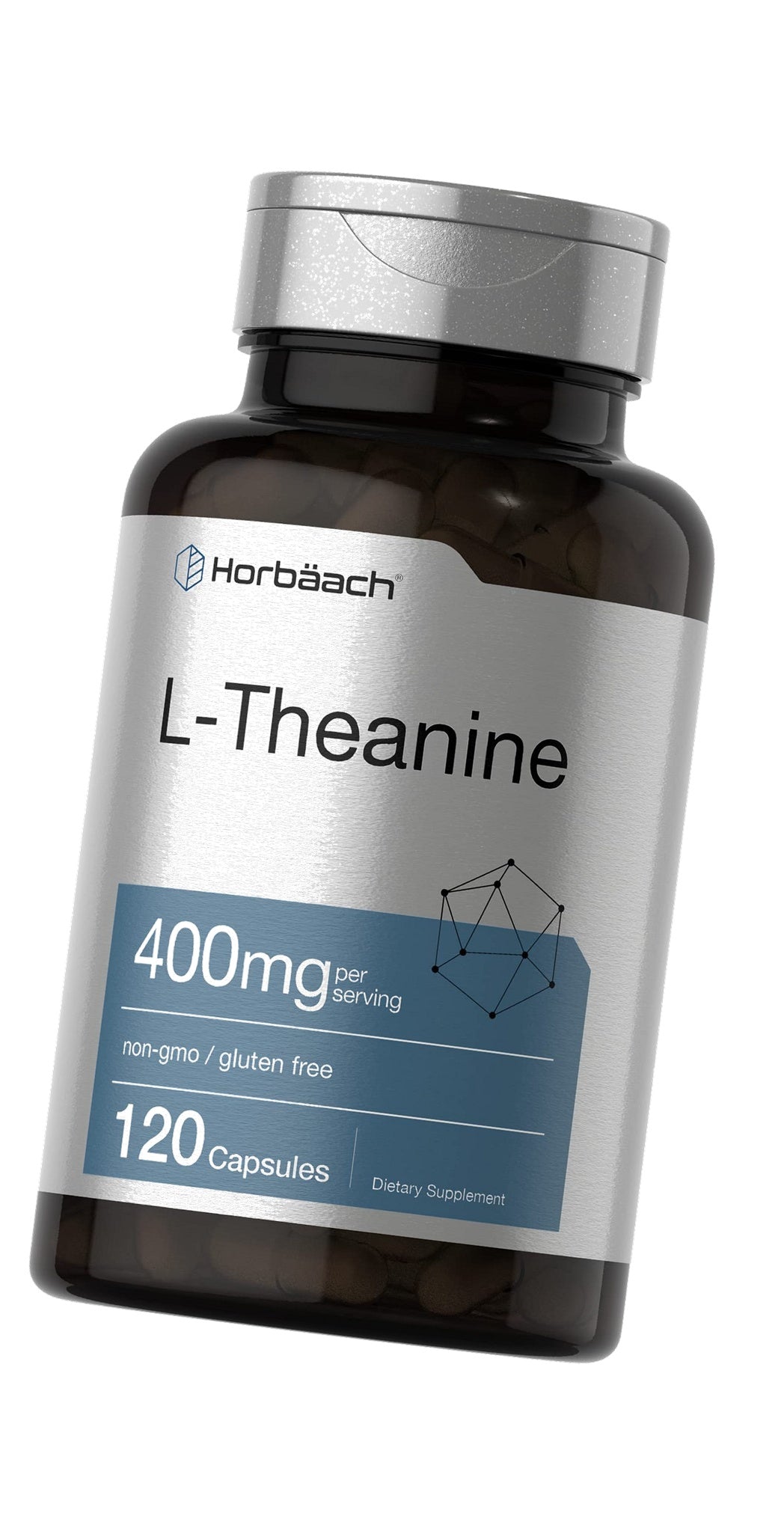 Horbäach L-Theanine Supplement | 400mg | 120 Powder Capsules