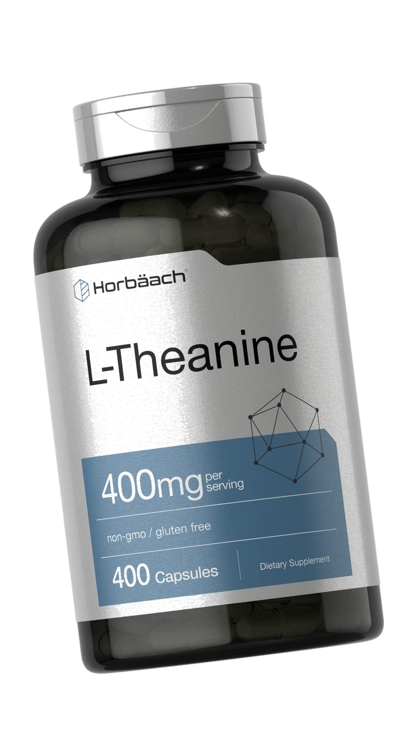 Horbäach L-Theanine 400mg | 400 Capsules | High Potency Supplement