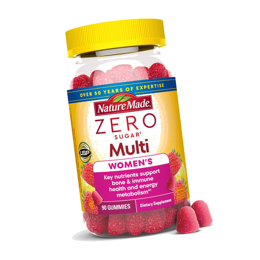Nature Made Zero Sugar Multivitamin Women's Gummies, 90 Sugar Free Gummies