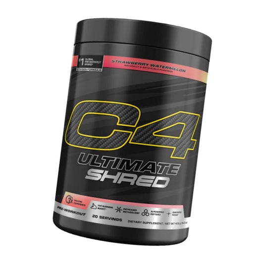 C4 Ultimate Shred Pre Workout, Thermogenic, Strawberry Watermelon, 20 Serv