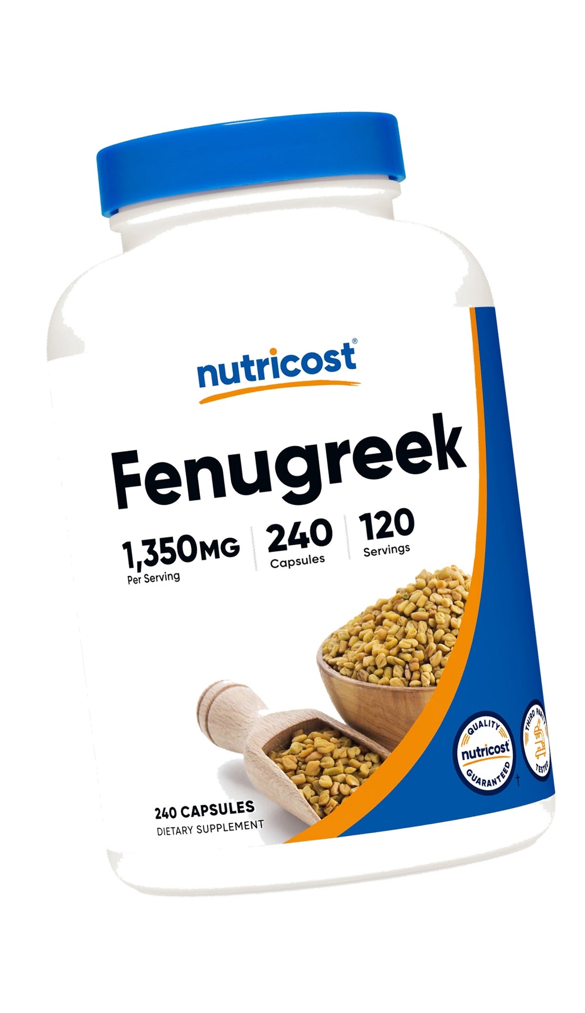 Nutricost Fenugreek Seed 1350mg, 240 Capsules, Gluten Free, GMO-Free