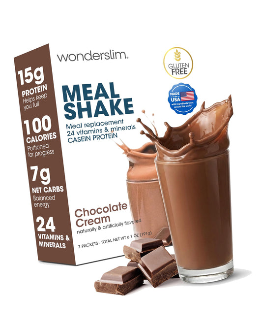 Wonderslim Protein Meal Replacement Shake Powder – 7ct (Chocolate Cream)
