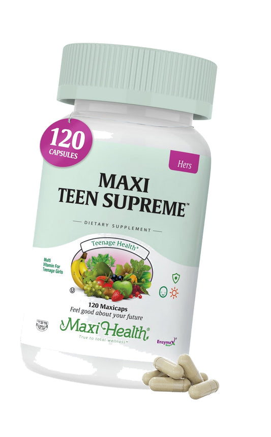 Maxi Health® Teen Vitamins for Girls 12-17, Teen Multivitamin (120 Count)