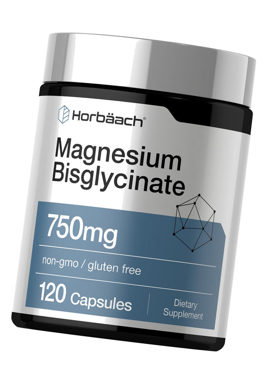 Horbäach Magnesium Bisglycinate | 120 Capsules | 750mg
