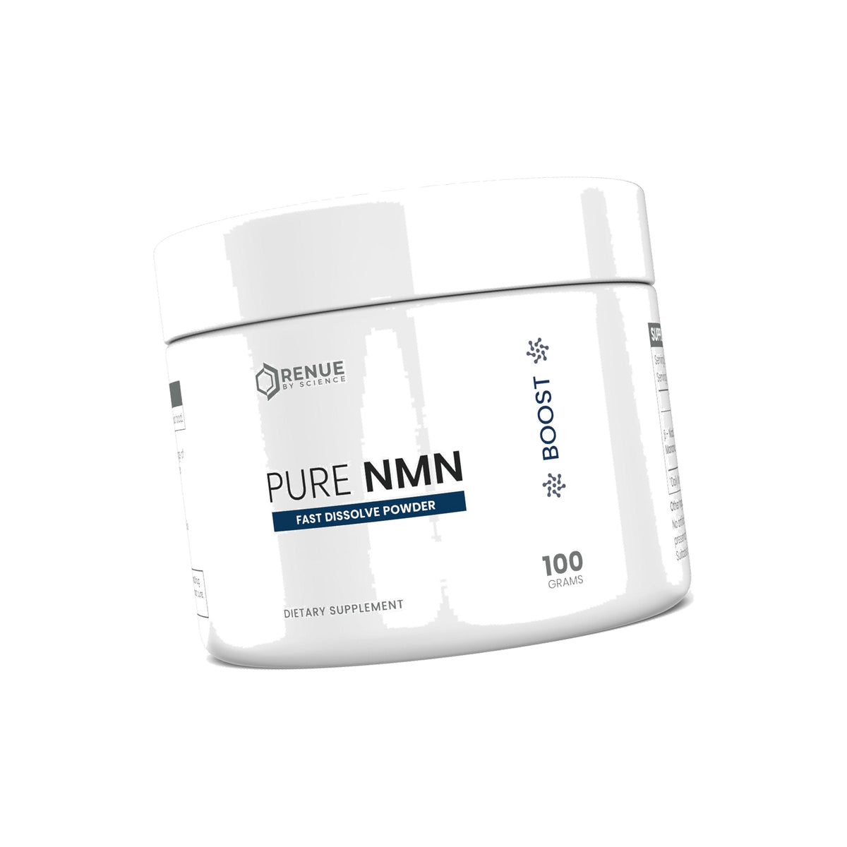 Renue By Science NMN Powder | 100g Fast Dissolve Powder Supplement | 500mg Nicotinamide Mononucleotide per Serving | Manufactured in the USA Third-Party Tested