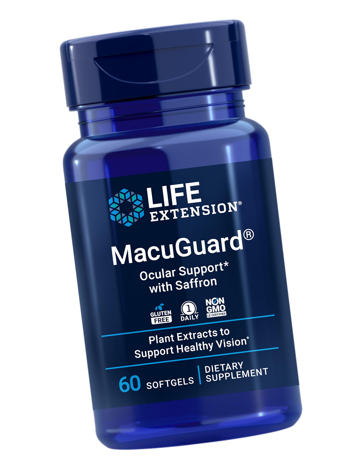 Life Extension MacuGuard Ocular Support with Saffron, Lutein, 60 Softgels