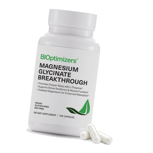BIOptimizers Magnesium Glycinate 350mg, L-Theanine, Sleep Support, 100 Caps