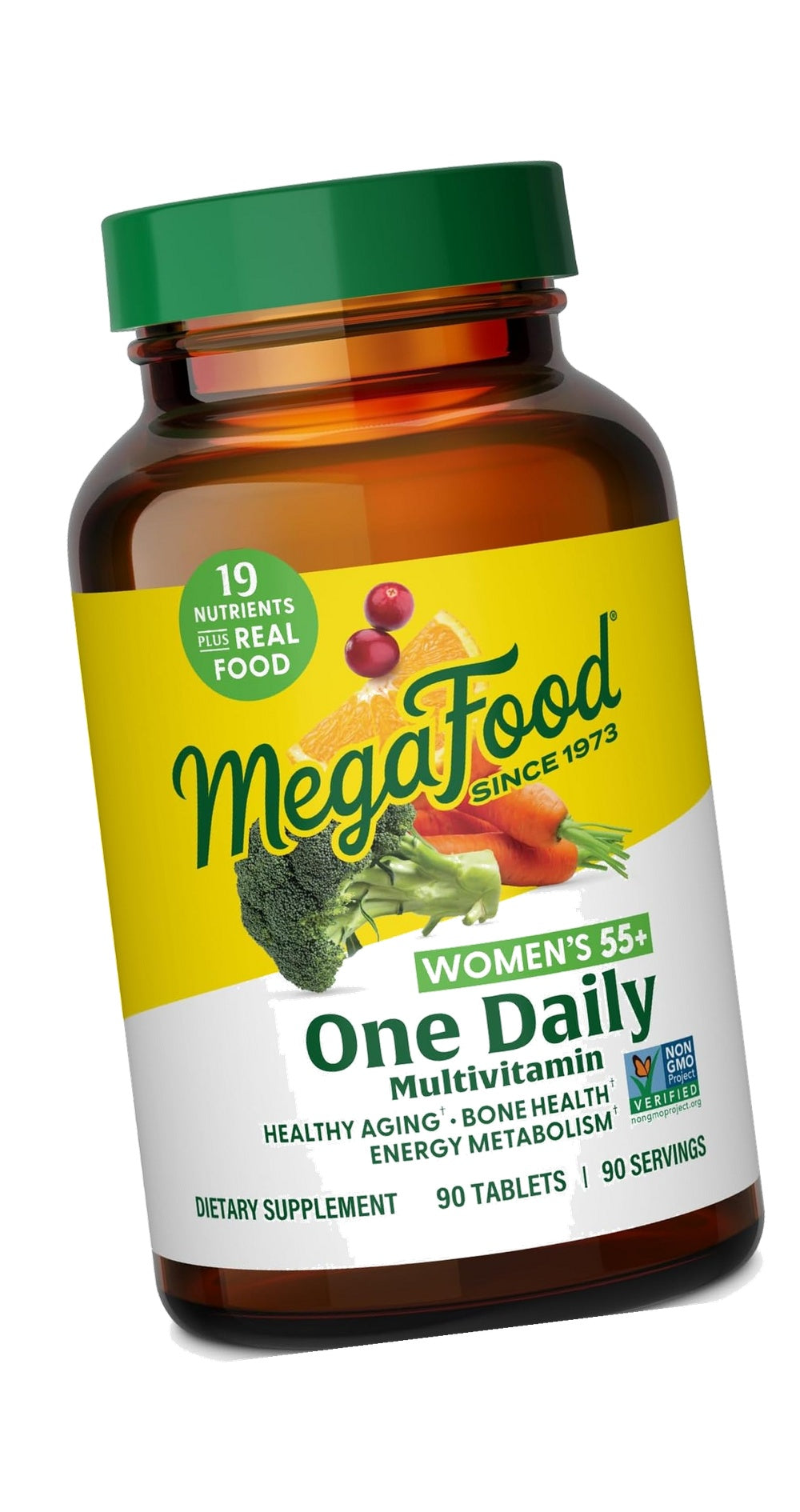 MegaFood One Daily Multivitamin for Women 55+ with 19 Nutrients, 90 Tablets