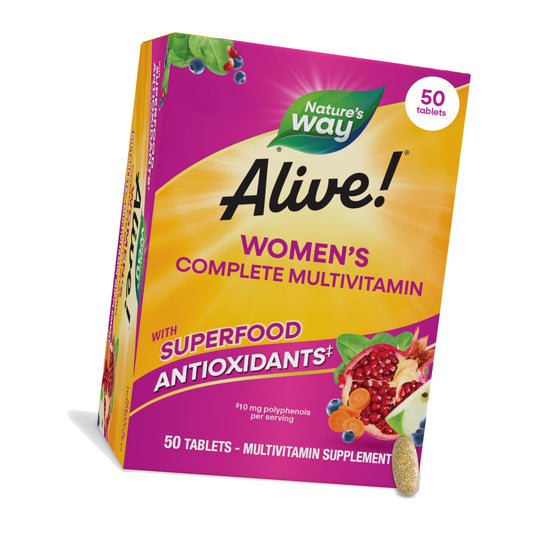 Nature's Way Alive! Complete Multivitamin for Women, Daily Vitamin, 50 ct