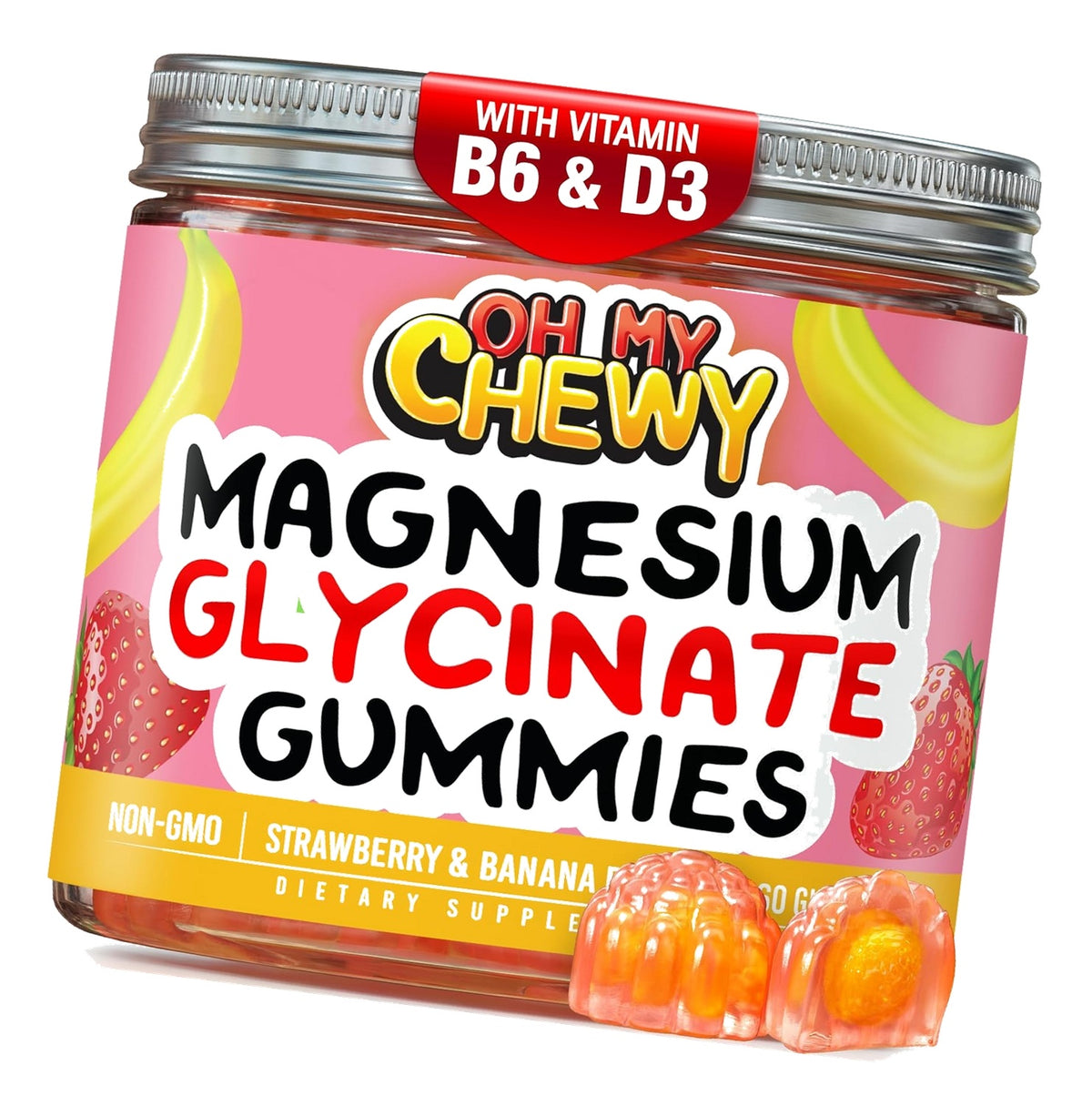 Magnesium Glycinate Gummies Supplement - Support for Sleep, Calm, Relax