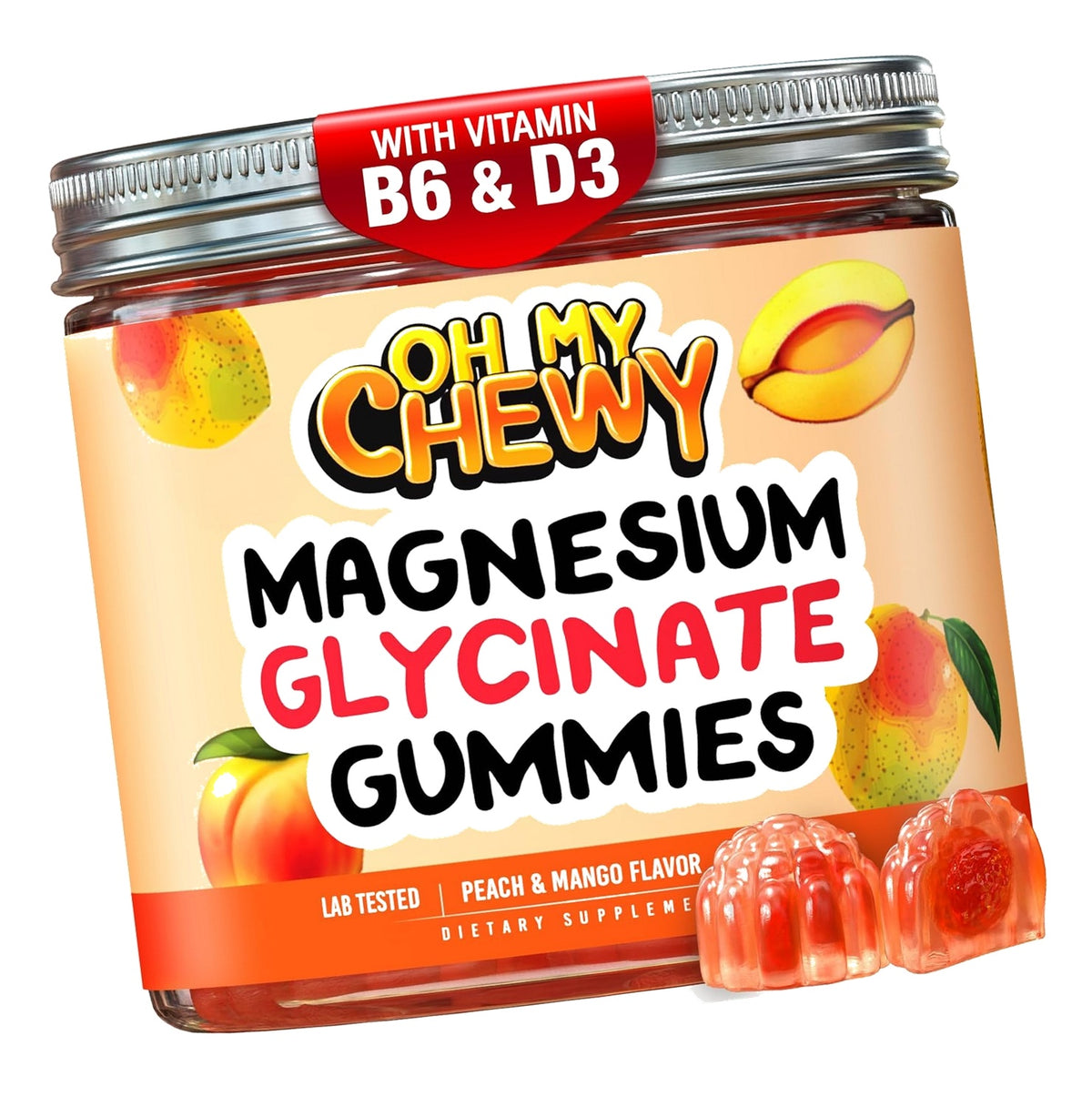 Magnesium Glycinate Gummies Supplement - Support for Sleep, Calm, Relax
