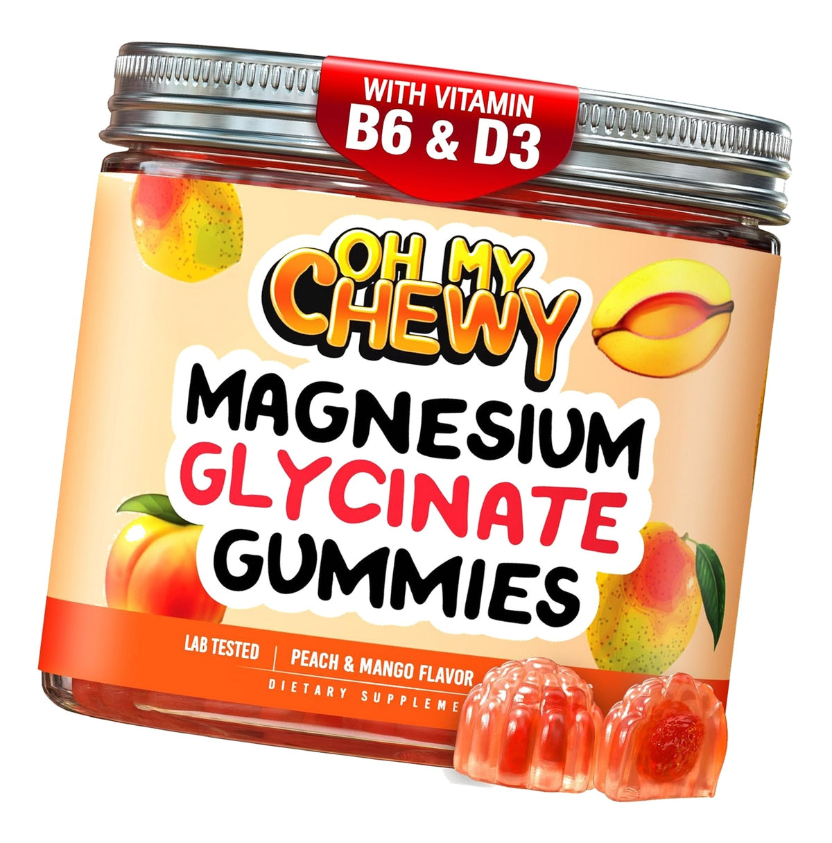 Magnesium Glycinate Gummies Supplement - Support for Sleep, Calm, Relax
