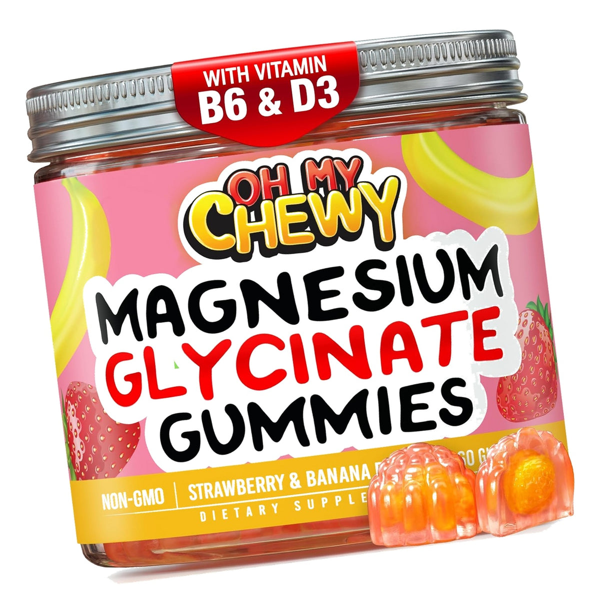Magnesium Glycinate Gummies Supplement - Support for Sleep, Calm, Relax