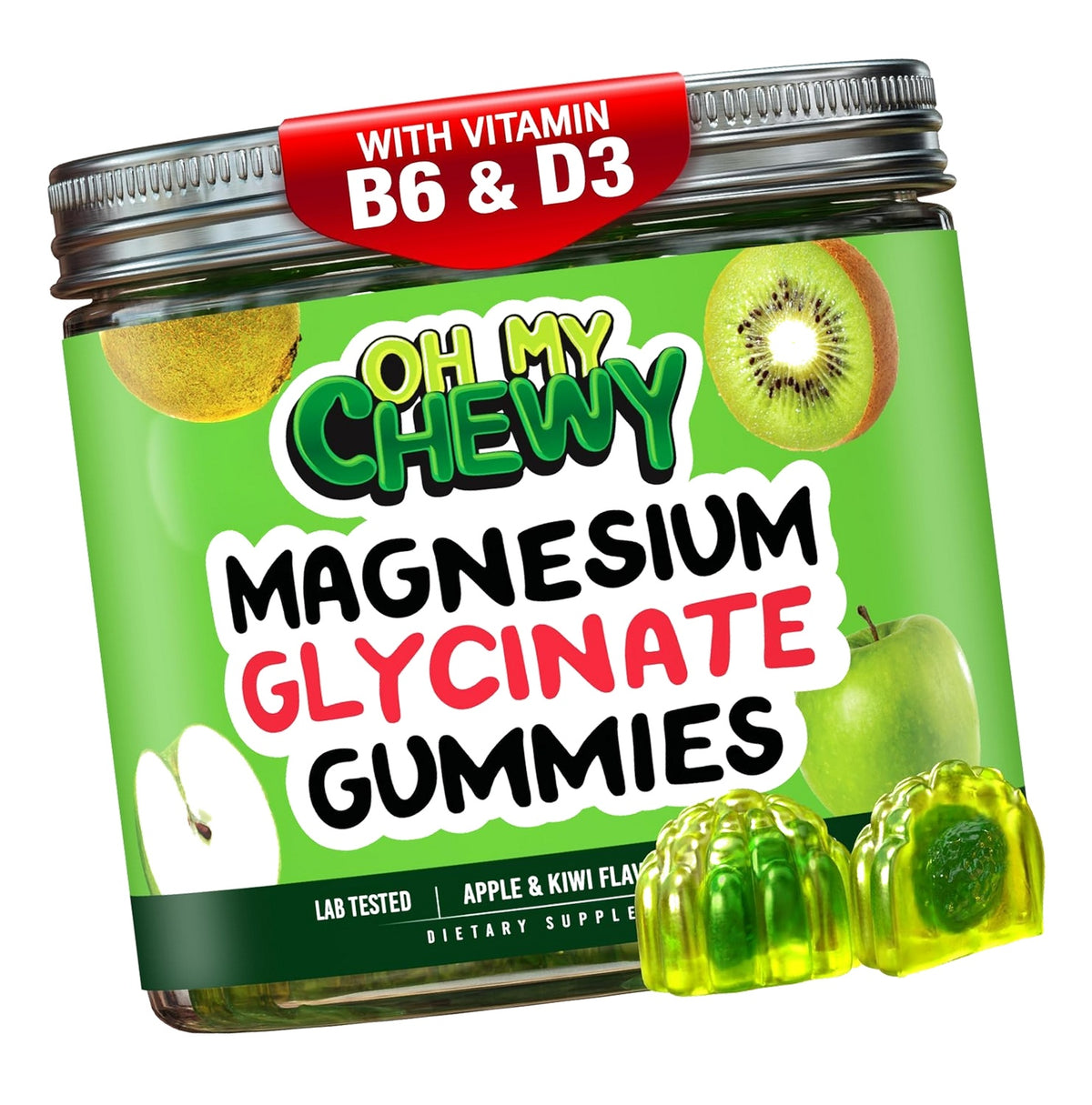 Magnesium Glycinate Gummies Supplement - Support for Sleep, Calm, Relax