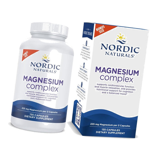 Nordic Naturals Magnesium Complex, 225mg - 135 Capsules - Vegan - 135 Count