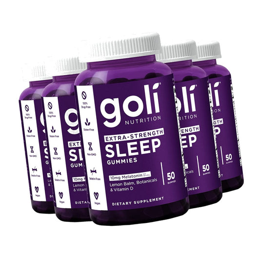 Goli Nutritional Supplement, Extra Strength Sleep Gummy 10mg Melatonin - 250 Count - Gluten-Free, Vegan, Non-GMO, and Gelatin-Free