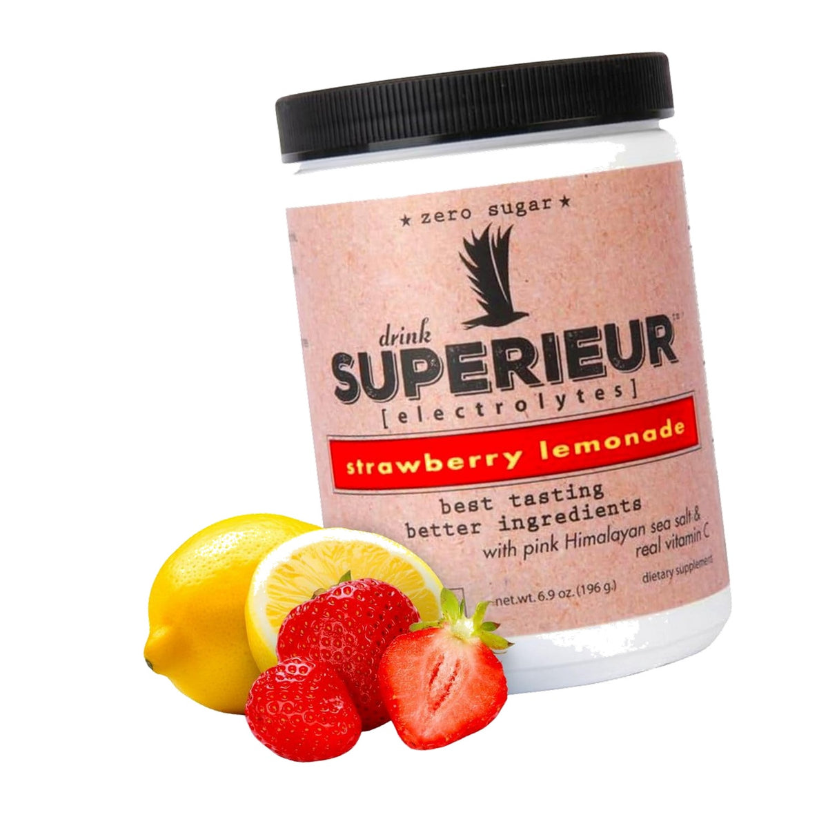Superieur Sea Mineral Electrolyte Powder, Strawberry Lemon, 70 Servings