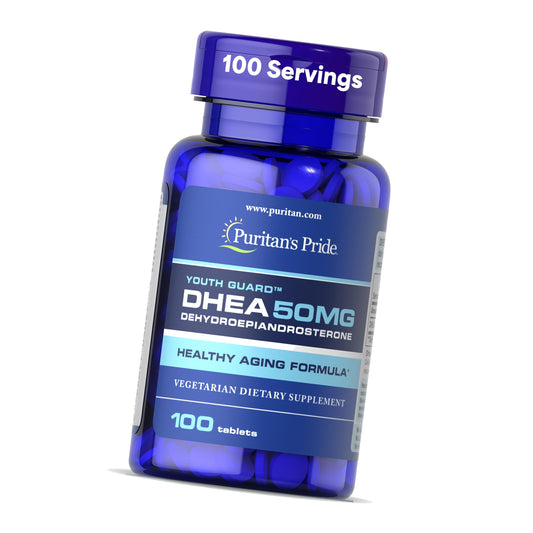 Puritan's Pride Youth Guard™ DHEA for Women and Men 50mg, 100 Tablets