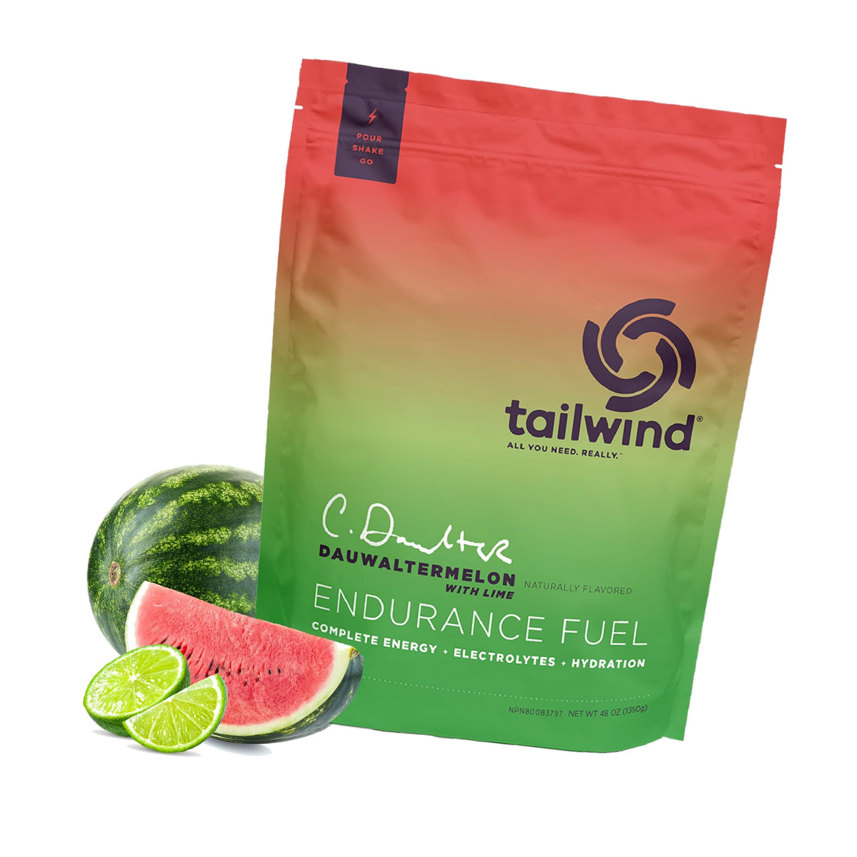 Tailwind Nutrition Endurance Fuel, Dauwaltermelon, 50-Serving Bag