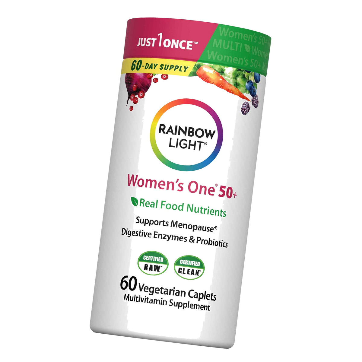 Rainbow Light Womens One + Multivitamin 50 Plus | 60 Caplets