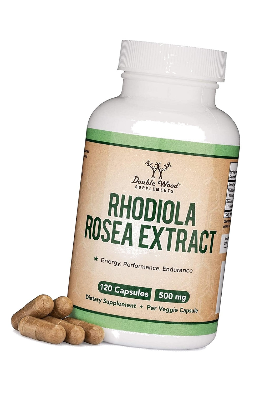 Rhodiola Rosea Root Extract, 500mg, Max Standardization of 3%, 120 Capsules