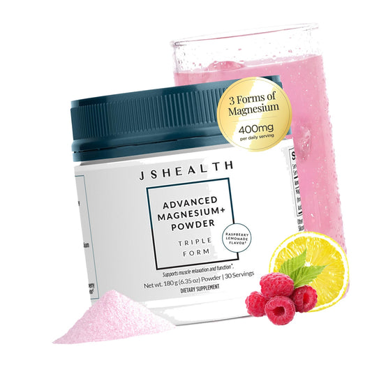 JSHealth Magnesium Powder for Sleep 400mg Triple-Form Glycinate