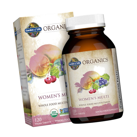 Garden of Life Organics Women's Multivitamin, USDA Organic, 120 Tablets