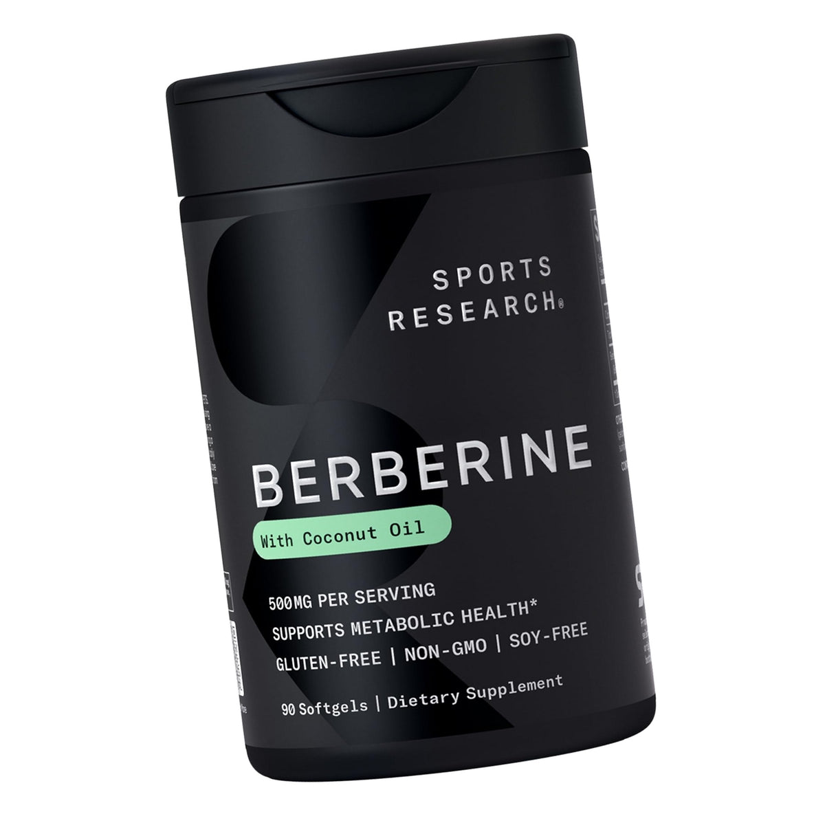 Sports Research® Berberine 500mg w/Organic Coconut Oil, 90 Softgels