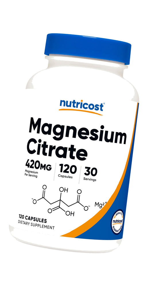 Nutricost Magnesium Citrate 420mg, 120 Veggie Capsules, 60 Servings