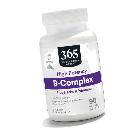 365 by Whole Foods Market, High Potency Vitamin B Complex with Herbal Support Tablets, 90 CT