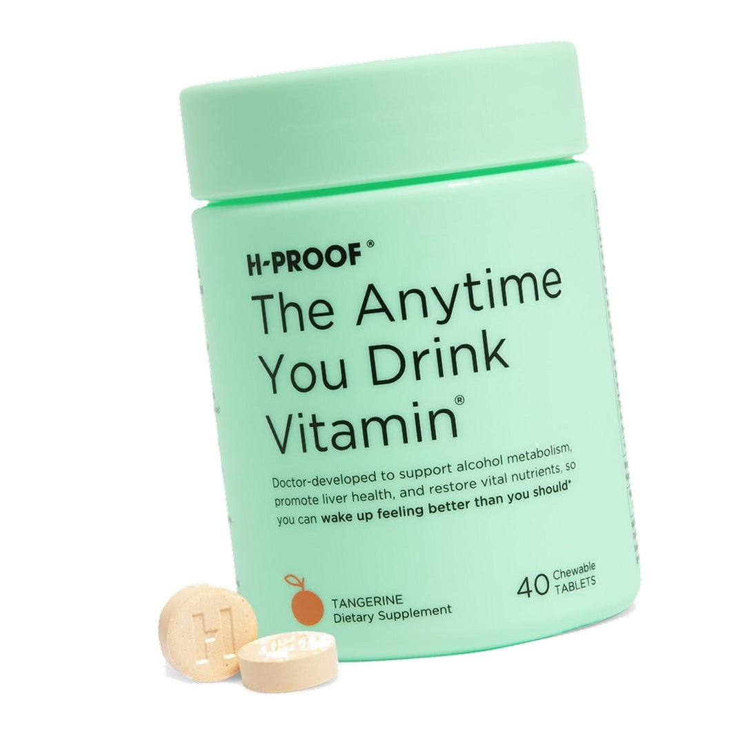 H-PROOF The Anytime You Drink Vitamin, Tangerine, 40 Chewable Tablets